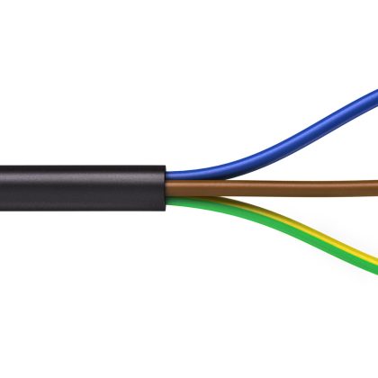 3-aderige 230 Volt stroomkabel 1mm²