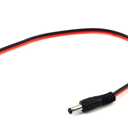 Male DC 5,5mm x 2,1mm Pigtail Connector 15 of 100 cm lang