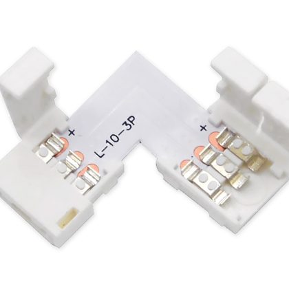 L-Connector voor 3-polige 10mm Dual White CCT LED strips, soldeervrij