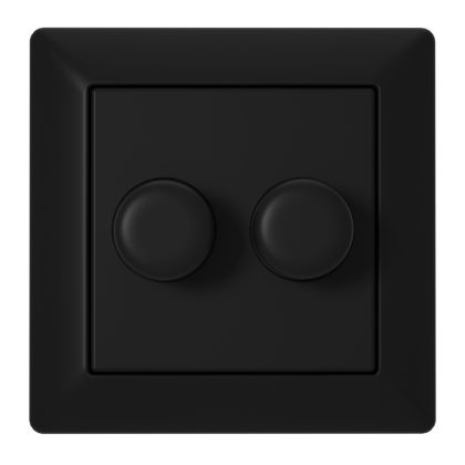EcoDim ECO-DIM ED-10005B Duo Dimmerknop Mat Zwart