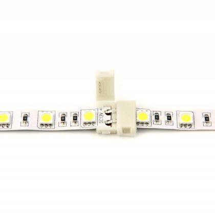 Connector 5050 en 3528 Witte Led Strips | Soldeervrij