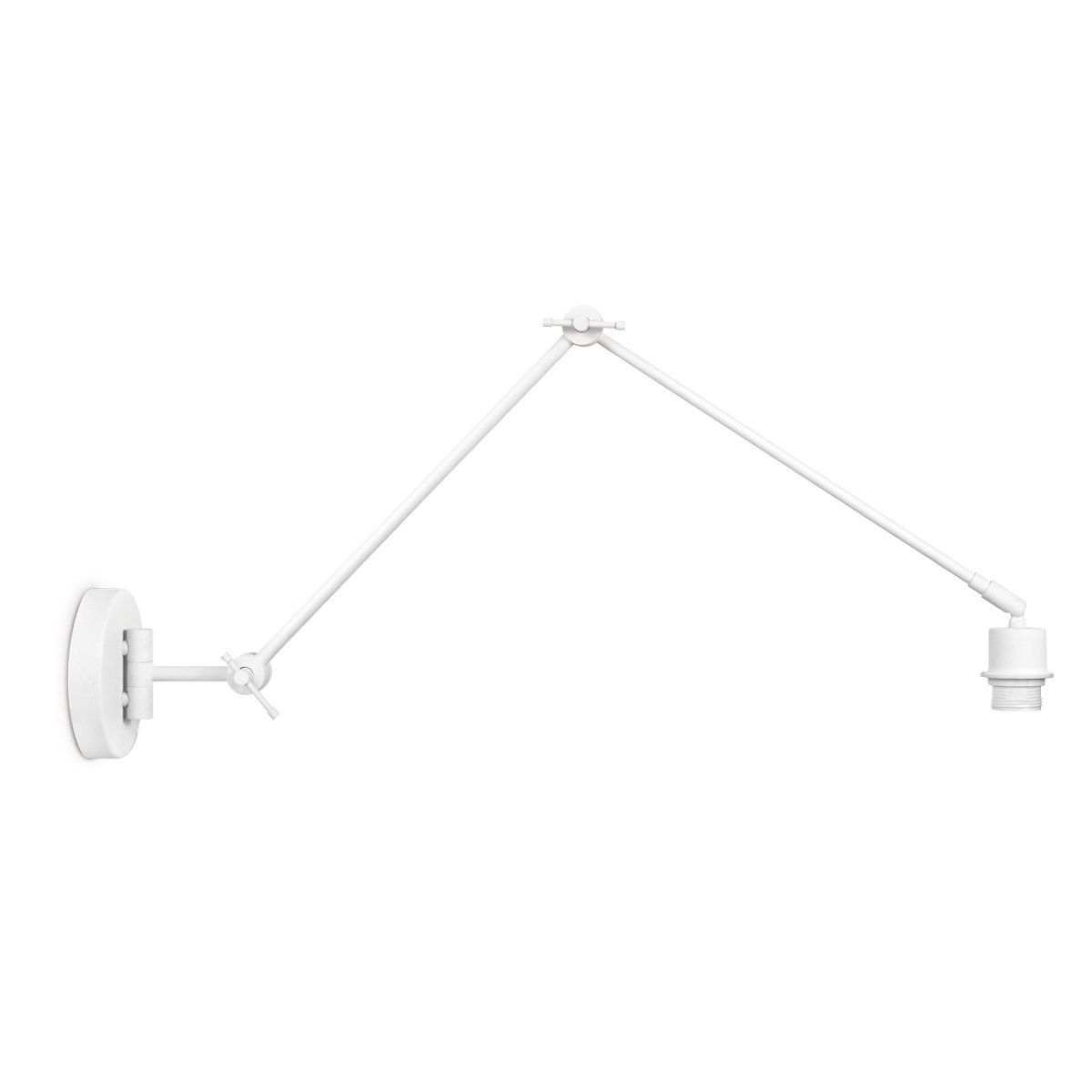 Moderne wandlamp Shift voor lampenkap, 70-70-32cm, Wit, wandlamp met-verstelbare-arm-van, Metaal, geschikt-voor-E27-LED-lichtbron, voor-lampenkap-met-doorsnede-max., 20cm