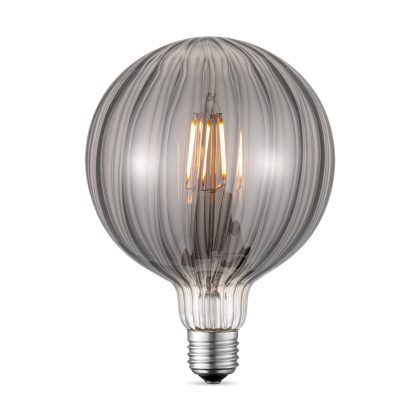 Edison Vintage E27 LED filament lichtbron - Smoke - 12.5/12.5/17cm - G125 Global - Vintage LED lamp - Dimbaar - 4W 400lm 2700K - warm wit licht - geschikt voor E27 fitting
