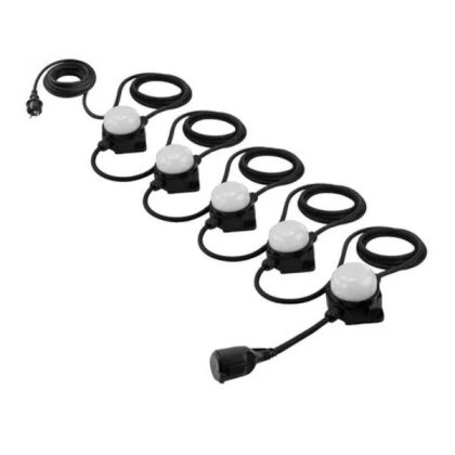 LED Werklamp 5 x 10 Watt 360° Bol - 6000 Lm - 5m kabel - 1x stopcontact