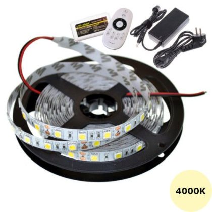LED Strip 12 Volt - 4000K - 5 meter - Dimbaar - IP65