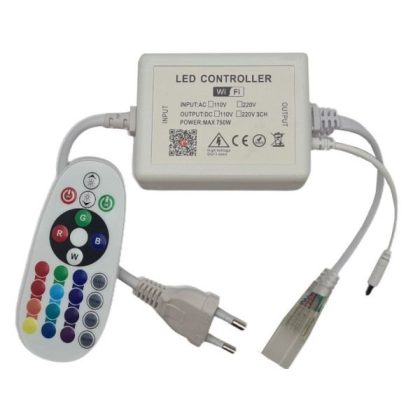 230V RGB Ledstrip Controller - WIFI + IR - 720W - Tuya