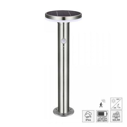 LED Tuinlantaarn Solar 6 Watt - Sensor - 20-600Lm - 2700K - Rond