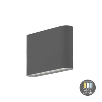 LED Wandlamp Callisto Antraciet - Kleur instelbaar - 6 Watt - IP65