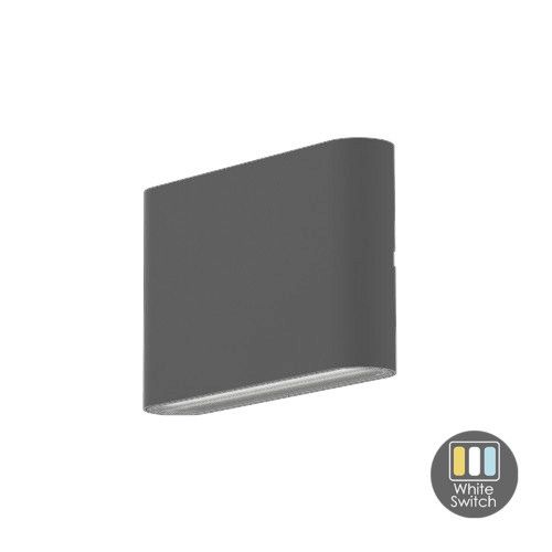 LED Wandlamp Callisto Antraciet - Kleur instelbaar - 6 Watt - IP65