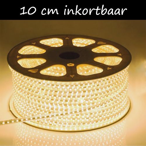 LED Strip 230 Volt - Inkortbaar per 10 cm - 4000K - Dimbaar - IP65