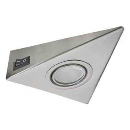 Onderbouwarmatuur Zepo - Rvs - Driekhoek - G4 fitting - met schakelaar