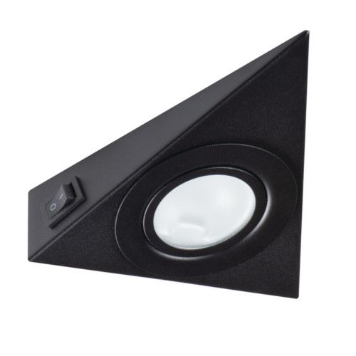 Onderbouwarmatuur Zepo - Zwart - Driekhoek - G4 fitting - met schakelaar