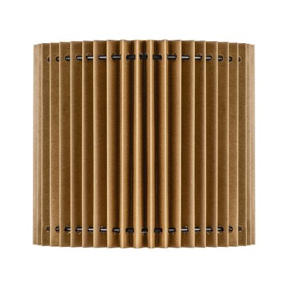 Papieren Gevouwen Lampenkap - Cilindrisch - Brown - ø20 x 17 cm - E27 fitting - Voor Wandlampen en Tafellampen - Ontworpen voor woonkamer en eetkamer