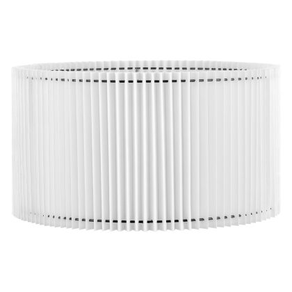 Papieren Gevouwen Lampenkap - Cilindrisch - White - ø40 x 22 cm - E27 fitting - Voor Staande Lamp - Ontworpen voor woonkamer en eetkamer