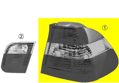 Achterlicht links buiten vanaf bouwjaar 2002 SEDAN ORANJE