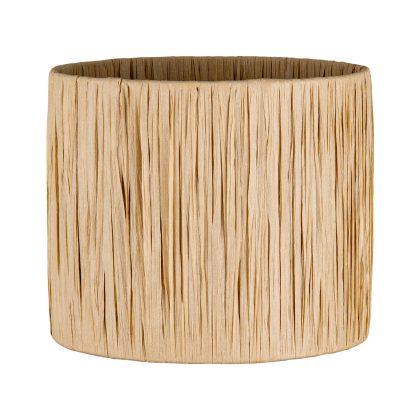 Raffia lampenkap - cilindrisch - beige - Boheemse stijl - ø20 x 17 cm - E27 fitting - Ontworpen voor tafellampen en Pendellamp - Ontworpen voor woonkamer en eetkamer