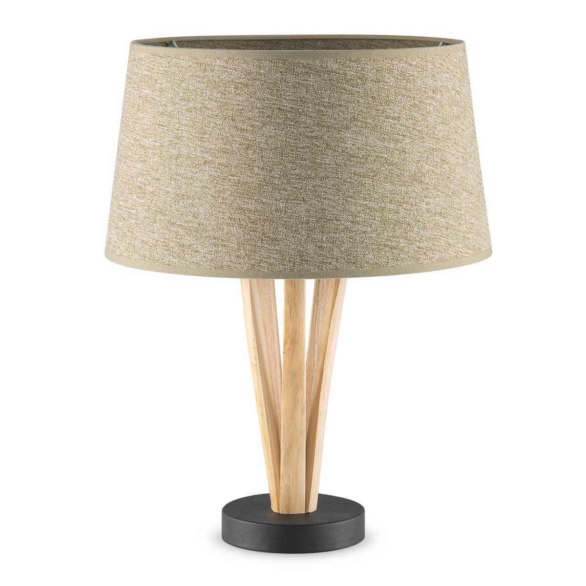 Home sweet home tafellamp Bindy houten takken & lampenkap Melrose - taupe