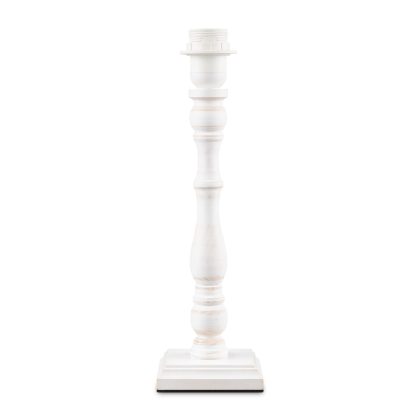 Home sweet home tafellamp Woodi square ↕ 38 cm - wit whitewash