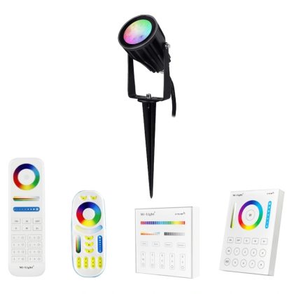1-4 RGBWW Wifi led tuinspot set 6 watt met afstandsbediening