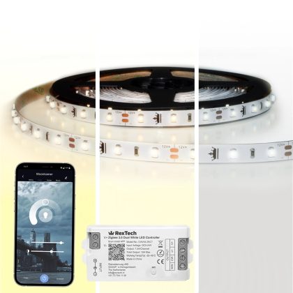 2 meter complete set witte led strip met Zigbee controller