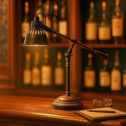 Bureaulamp Key West antiek Zwart