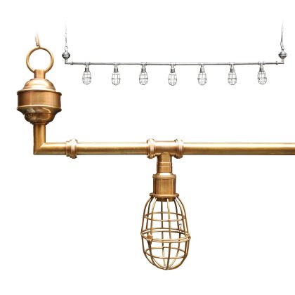 Hanglamp Sandford 7-l brass