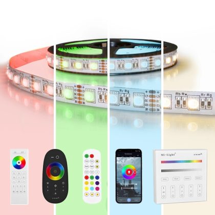 4 meter RGBW led strip | complete set | premium 72 leds p/m
