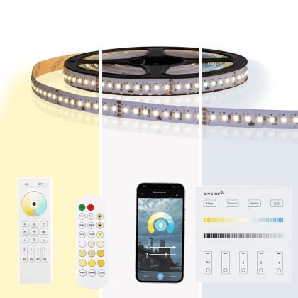 5 meter dual white led strip complete set - pro 320 leds