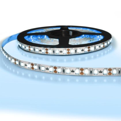 5 meter gekleurde led strip ip20 12v of 24v - blauwe kleur - 120 leds p/m