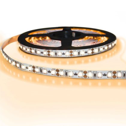 5 meter gekleurde led strip ip20 12v of 24v - oranje kleur - 120 leds p/m