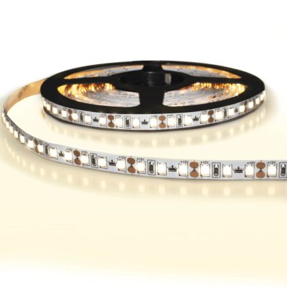5 meter led strip ip20 12v of 24v - warm wit 3000k - 120 leds p/m