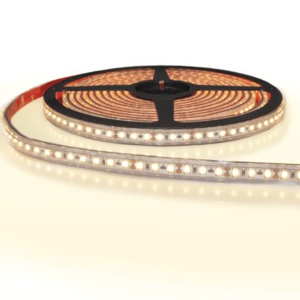 5 meter led strip ip65/67 12v of 24v - warm wit 3000k - 120 leds p/m