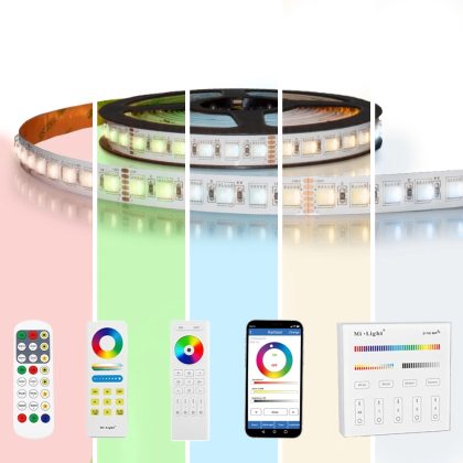 5 meter RGBWW led strip pro met 480 leds - complete set