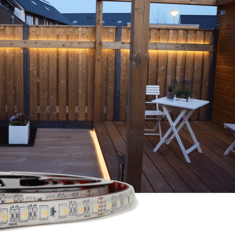6 meter RGBW led strip voor buiten complete set