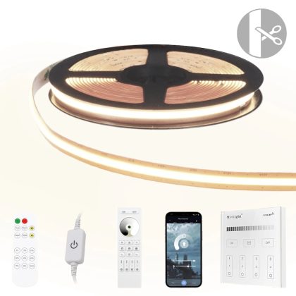 7 meter helder wit led strip cob met 600 leds per meter - complete set