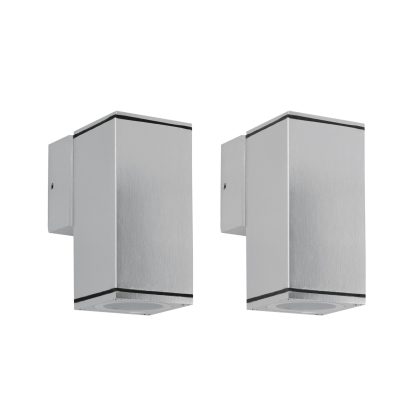 2x Kevin Wandspot Down Aluminium