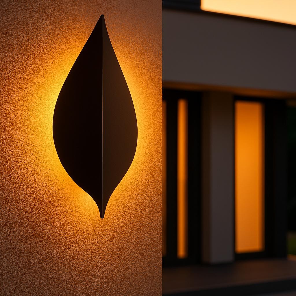Leaf Muurlamp Zwart
