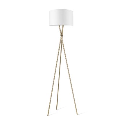 Moderne vloerlamp Bling - Wit - vloerlamp Legs Brons inclusief lampenkap 40/40/22cm - hoogte vloerlamp 149 cm - geschikt voor E27 LED lamp - Vloerlamp geschikt voor woonkamer, slaapkamer, thuiskantoor