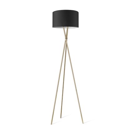 Moderne vloerlamp Bling - Zwart - vloerlamp Legs Brons inclusief lampenkap 40/40/22cm - hoogte vloerlamp 149 cm - geschikt voor E27 LED lamp - Vloerlamp geschikt voor woonkamer, slaapkamer, thuiskantoor