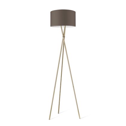 Moderne vloerlamp Bling - Taupe - vloerlamp Legs Brons inclusief lampenkap 40/40/22cm - hoogte vloerlamp 149 cm - geschikt voor E27 LED lamp - Vloerlamp geschikt voor woonkamer, slaapkamer, thuiskantoor