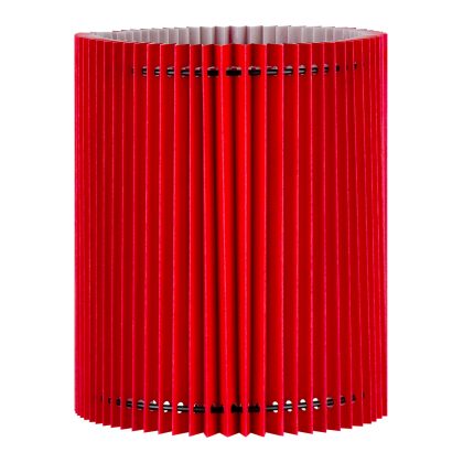 Papieren Gevouwen Lampenkap - Cilindrisch - Rood - ø20 x 24 cm - E27 fitting - Voor Tafellampen - Ontworpen voor woonkamer en eetkamer