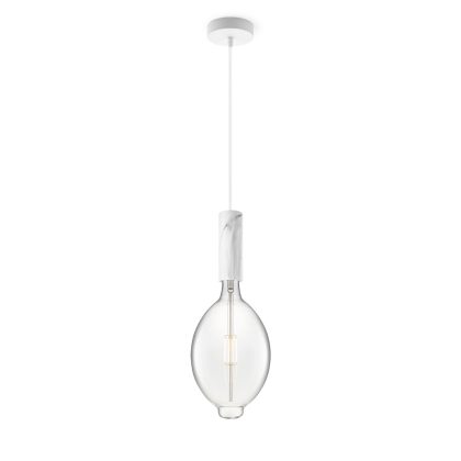 Light depot - hanglamp Saga marmer Oval - helder - Outlet