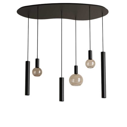 Hanglamp Riva organisch klein zwart