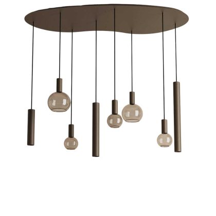 Hanglamp Riva organisch groot platinum