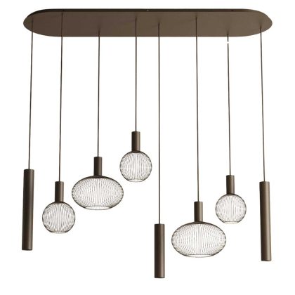 Hanglamp Riva plat ovaal platinum