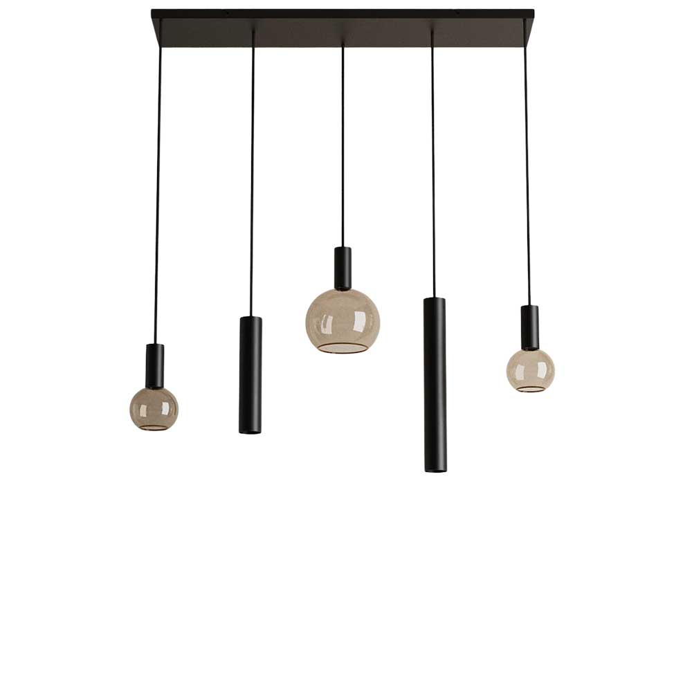 Hanglamp Riva recht kort zwart