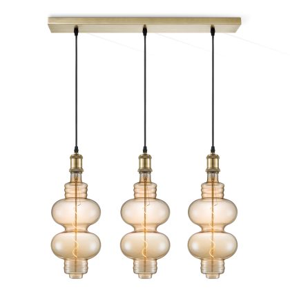 Home sweet home hanglamp Vintage brons 3L Beam Diabolo - amber