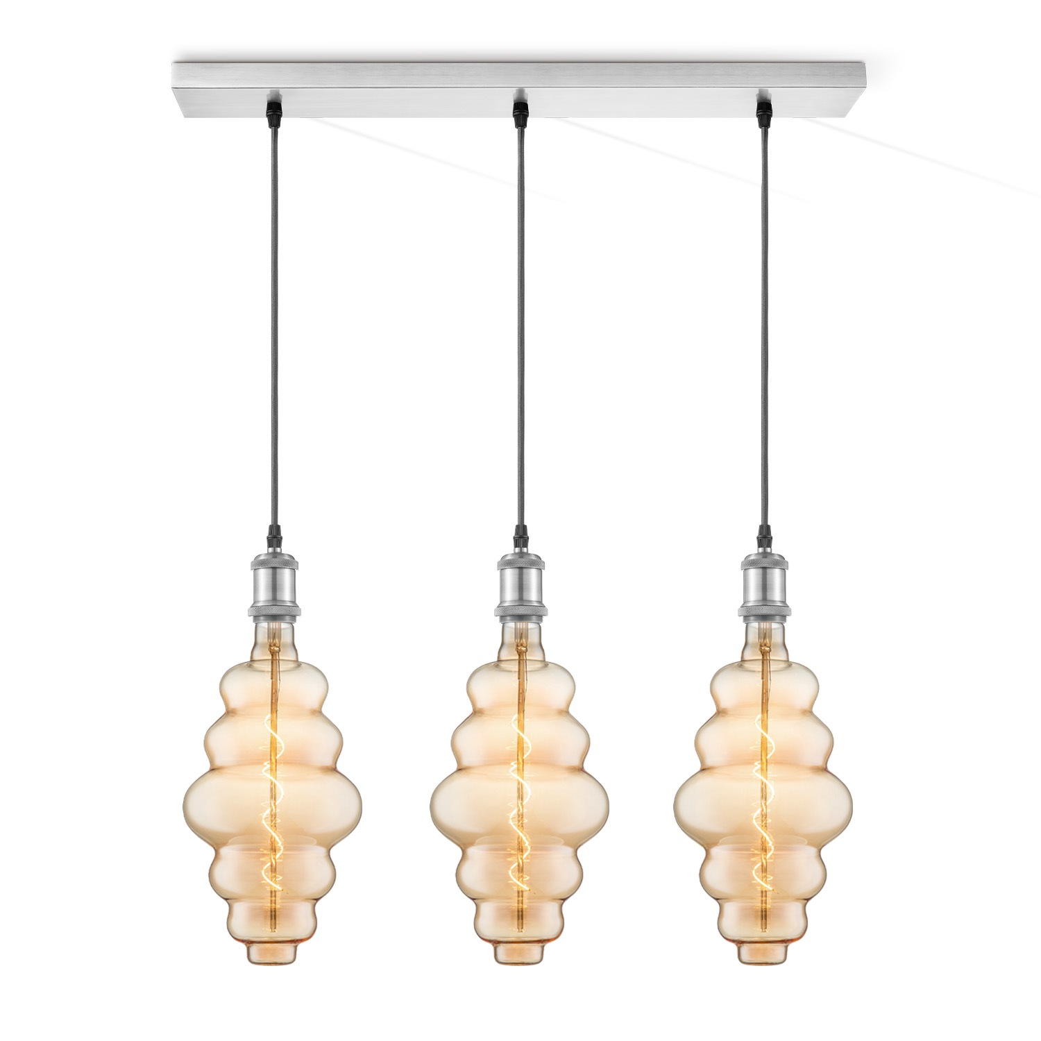 Home sweet home hanglamp Vintage 3L Beam Cloud - amber