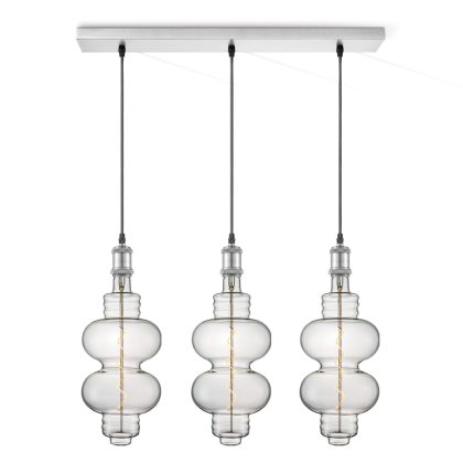 Light depot - hanglamp Vintage 3L Beam Diabolo - helder - Outlet