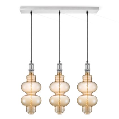 Light depot - hanglamp Vintage 3L Beam Diabolo - amber - Outlet